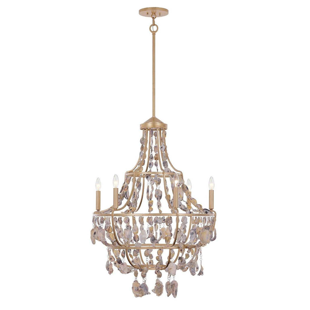 Savoy House - 1-8403-6-342 - Six Light Chandelier - Leanne - Chandon
