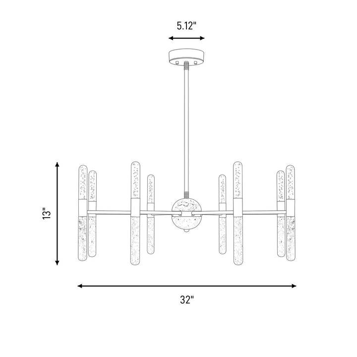 Savoy House - 1-9716-8-15 - LED Chandelier - Linden - Mediterranean Bronze