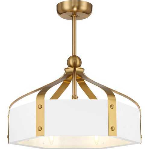 Savoy House - 26-FD-7806-142 - LED Fan D'Lier - Sheffield - White w/Warm Brass
