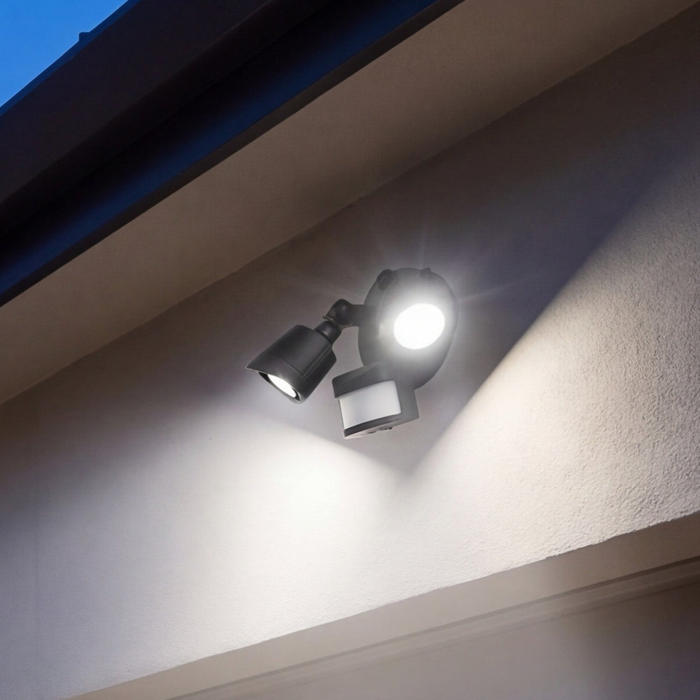 Savoy House - 4-FLOOD-MS-A2-3CCT-BK - LED Motion Sensored Double Flood Light - Matte Black