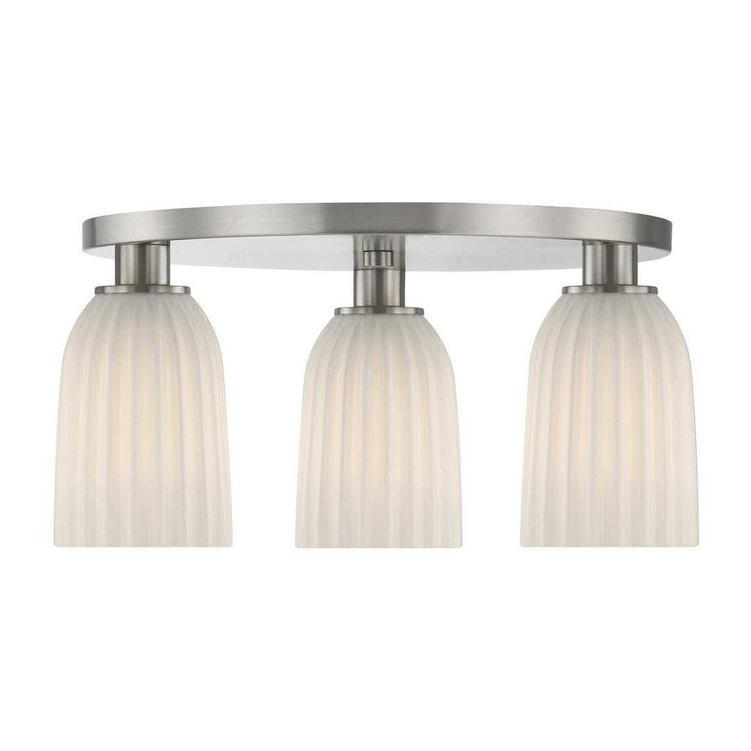 Savoy House - 6-1247-3-SN - Three Light Flush Mount - Baldwin - Satin Nickel