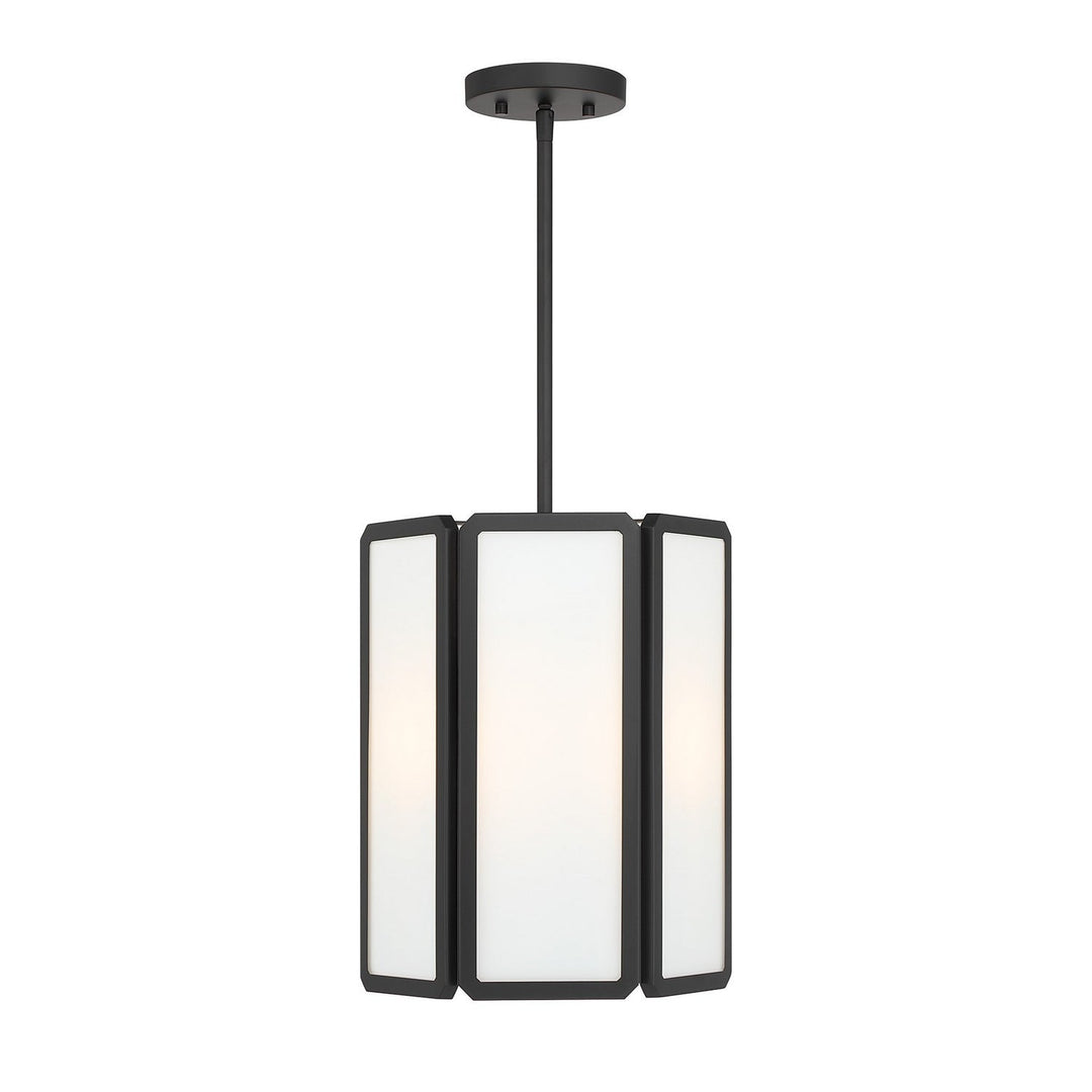 Savoy House - 7-1700-3-89 - Three Light Pendant - Leeds - Matte Black