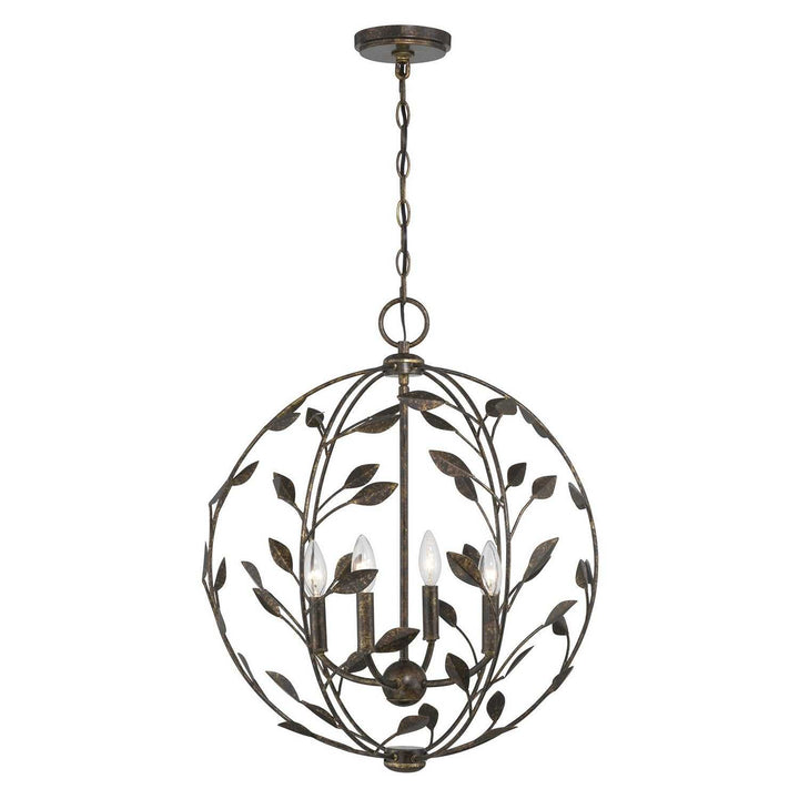 Savoy House - 7-6704-4-334 - Four Light Pendant - Laska - Enchanted Bronze