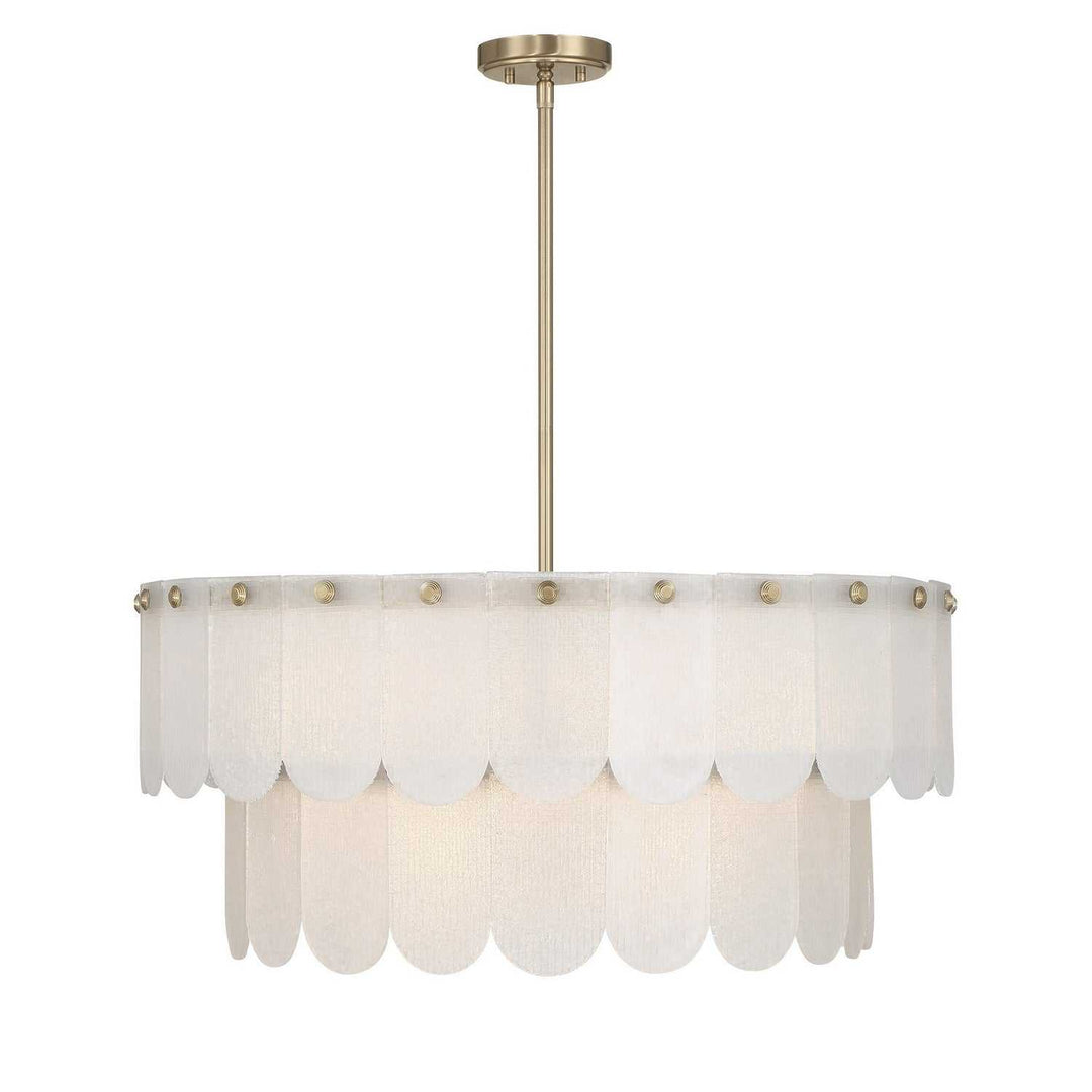 Savoy House - 7-9800-10-127 - Ten Light Pendant - Ashton - Noble Brass
