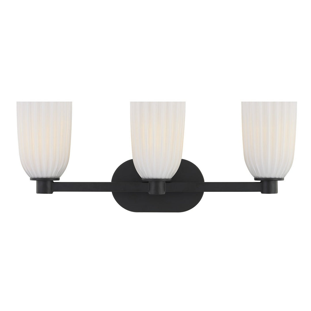 Savoy House - 8-1245-3-BK - Three Light Bathroom Vanity - Baldwin - Matte Black