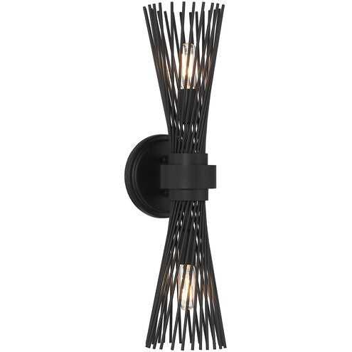 Savoy House - 9-9603-2-89 - Two Light Wall Sconce - Longfellow - Matte Black