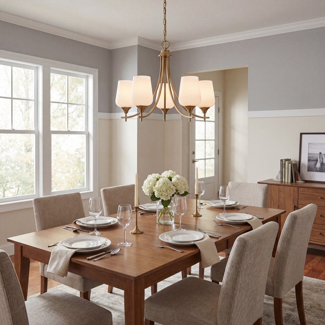 Savoy House - 1-6032-5-322 - Five Light Chandelier - Octave - Warm Brass