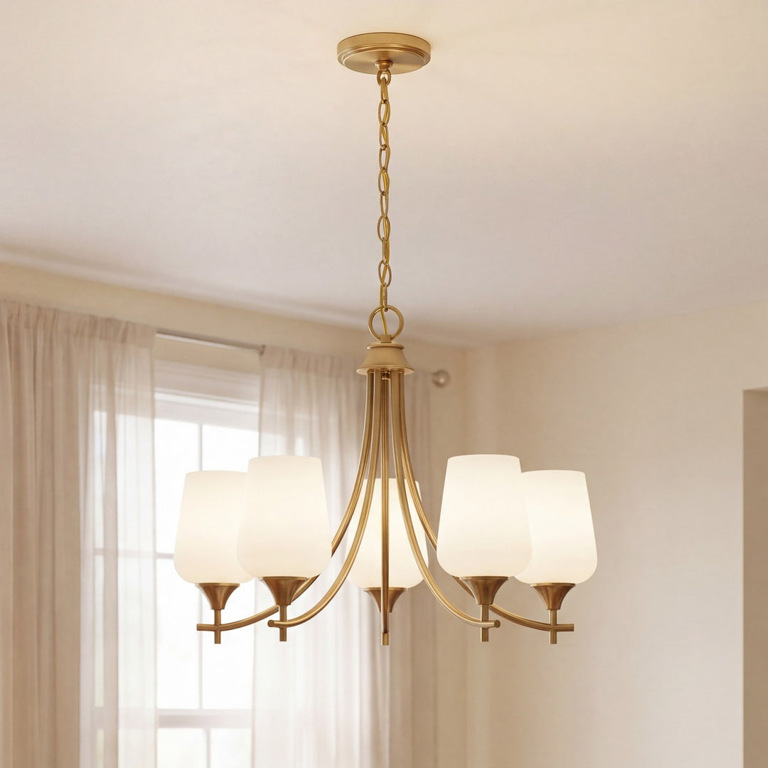 Savoy House - 1-6032-5-322 - Five Light Chandelier - Octave - Warm Brass