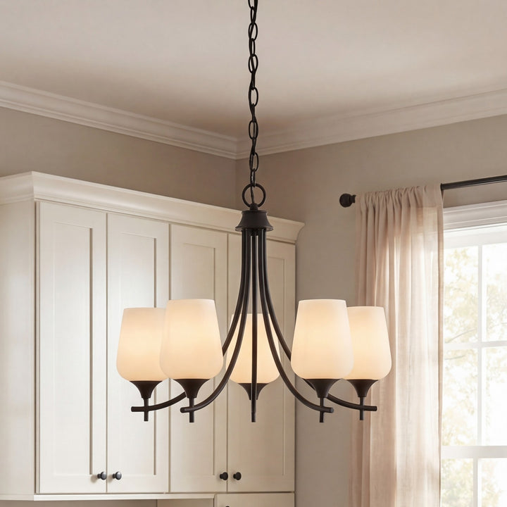 Savoy House - 1-6032-5-BK - Five Light Chandelier - Octave - Matte Black