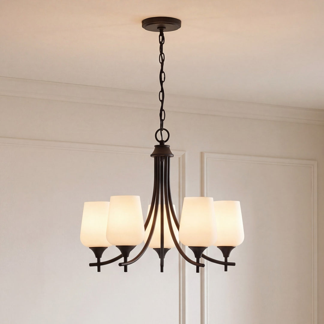 Savoy House - 1-6032-5-BK - Five Light Chandelier - Octave - Matte Black