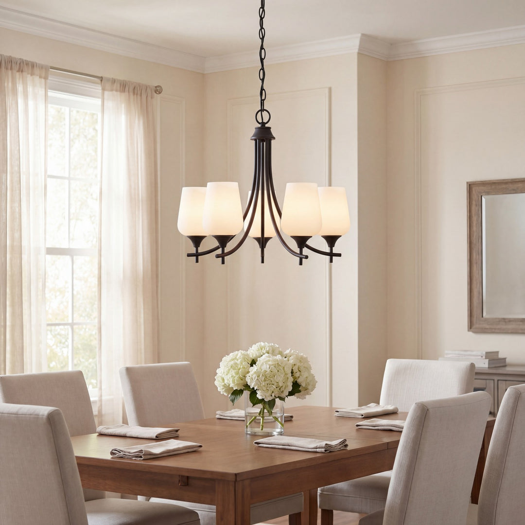 Savoy House - 1-6032-5-BK - Five Light Chandelier - Octave - Matte Black