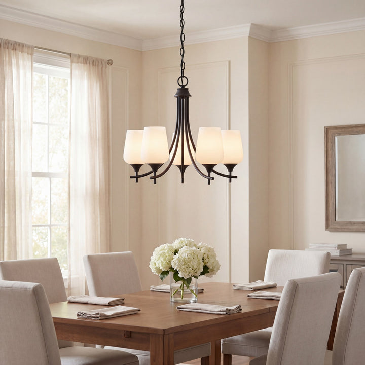 Savoy House - 1-6032-5-BK - Five Light Chandelier - Octave - Matte Black