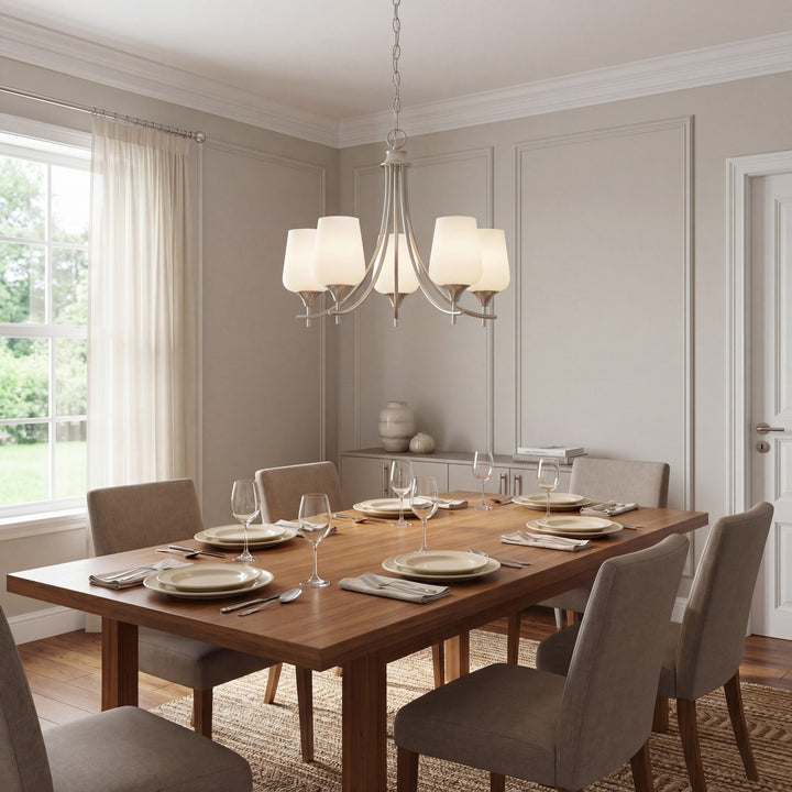 Savoy House - 1-6032-5-SN - Five Light Chandelier - Octave - Satin Nickel
