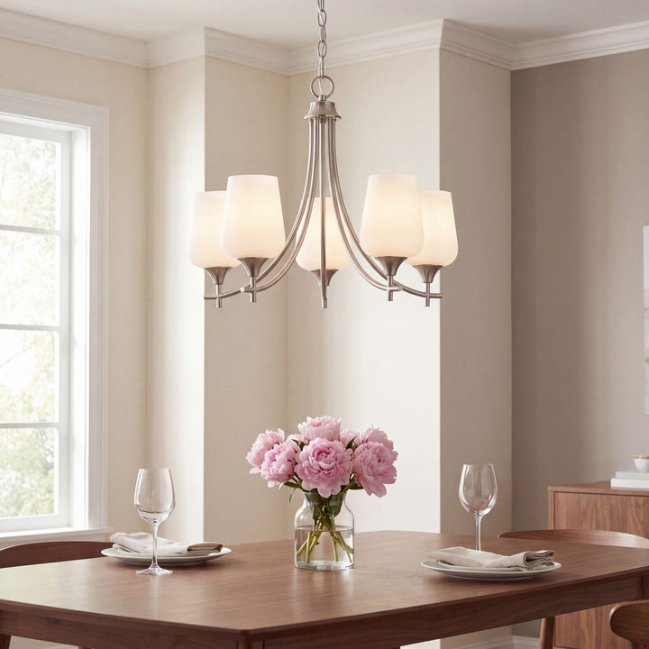 Savoy House - 1-6032-5-SN - Five Light Chandelier - Octave - Satin Nickel