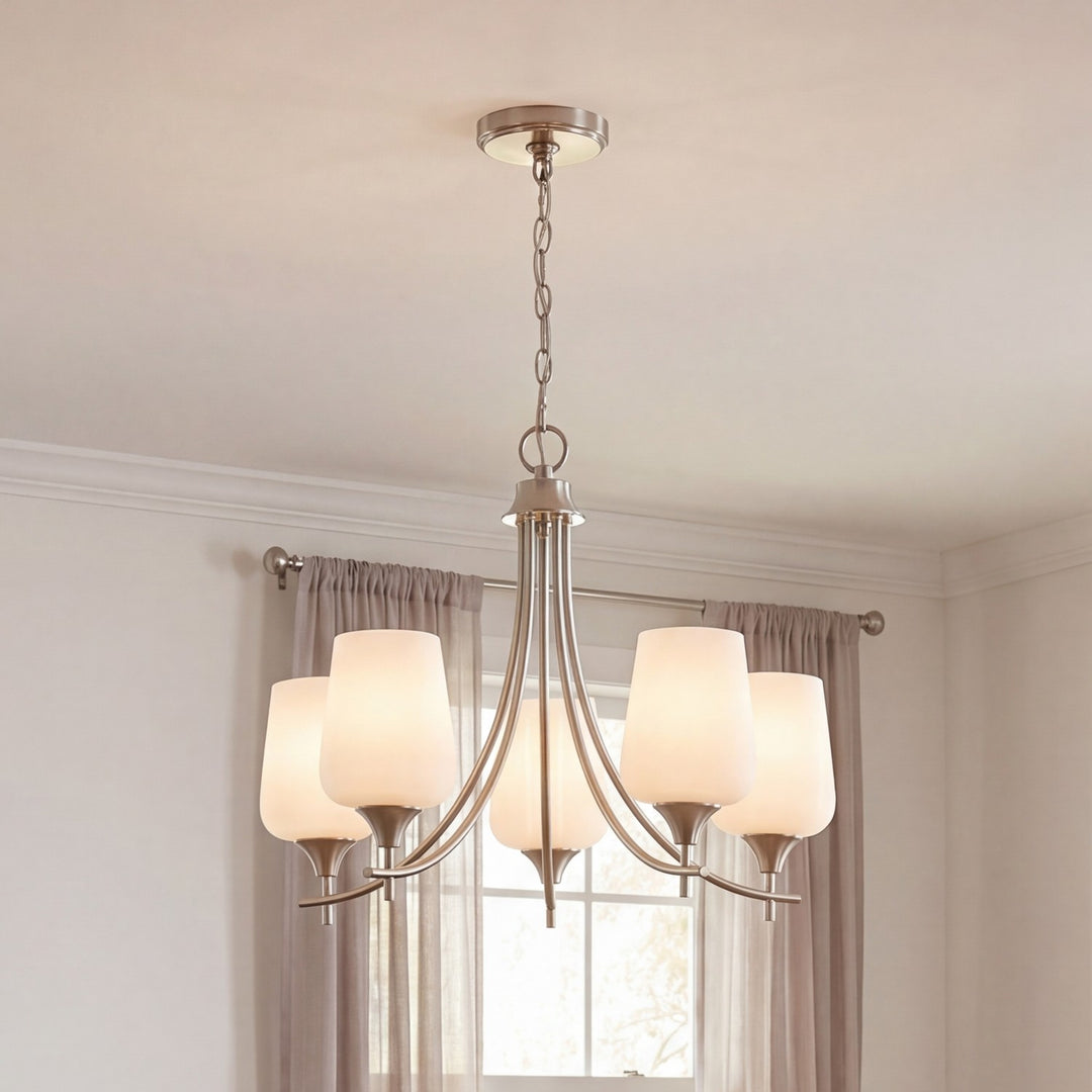 Savoy House - 1-6032-5-SN - Five Light Chandelier - Octave - Satin Nickel