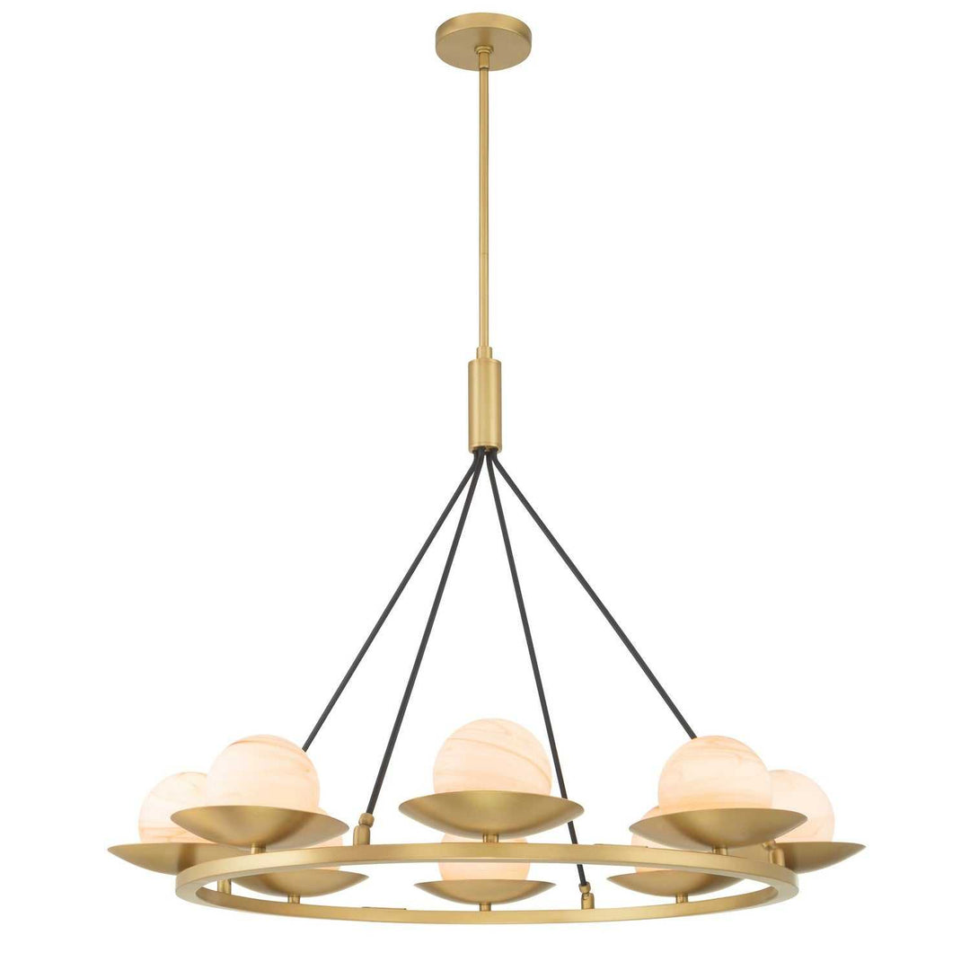 Olenne Eight Light Pendant in Legacy Brass Minka-Lavery