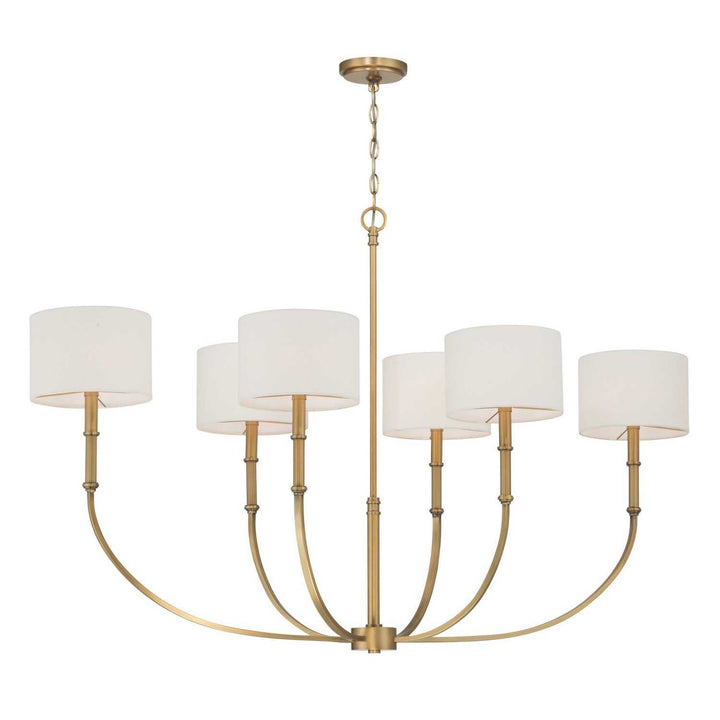 Molvene Six Light Linear Chandelier in Legacy Brass Minka-Lavery