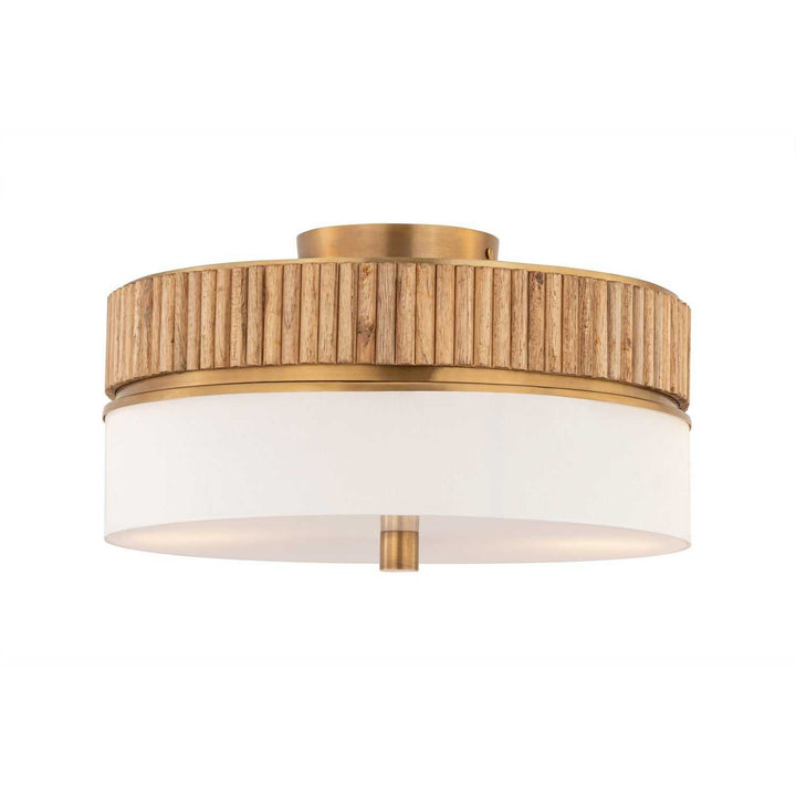Nebri Three Light Semi-Flush Mount in Legacy Brass Minka-Lavery