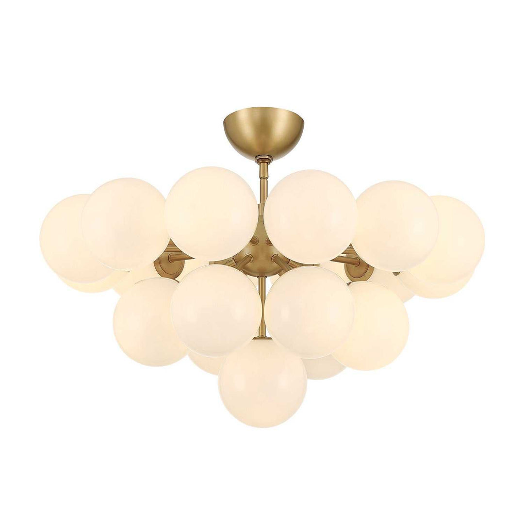 Lunara 19 Light Convertible Chandelier/Semi-Flush Mount in Legacy Brass Minka-Lavery