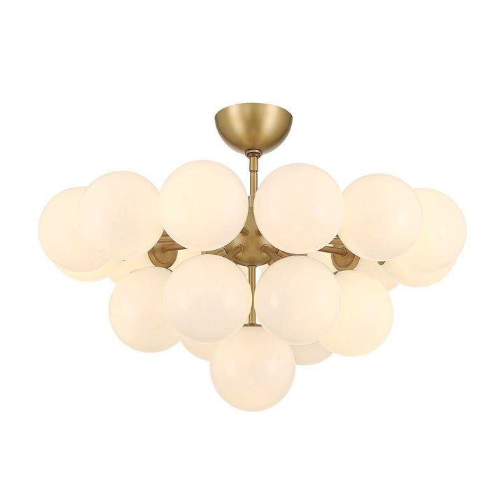 Lunara 19 Light Convertible Chandelier/Semi-Flush Mount in Legacy Brass Minka-Lavery