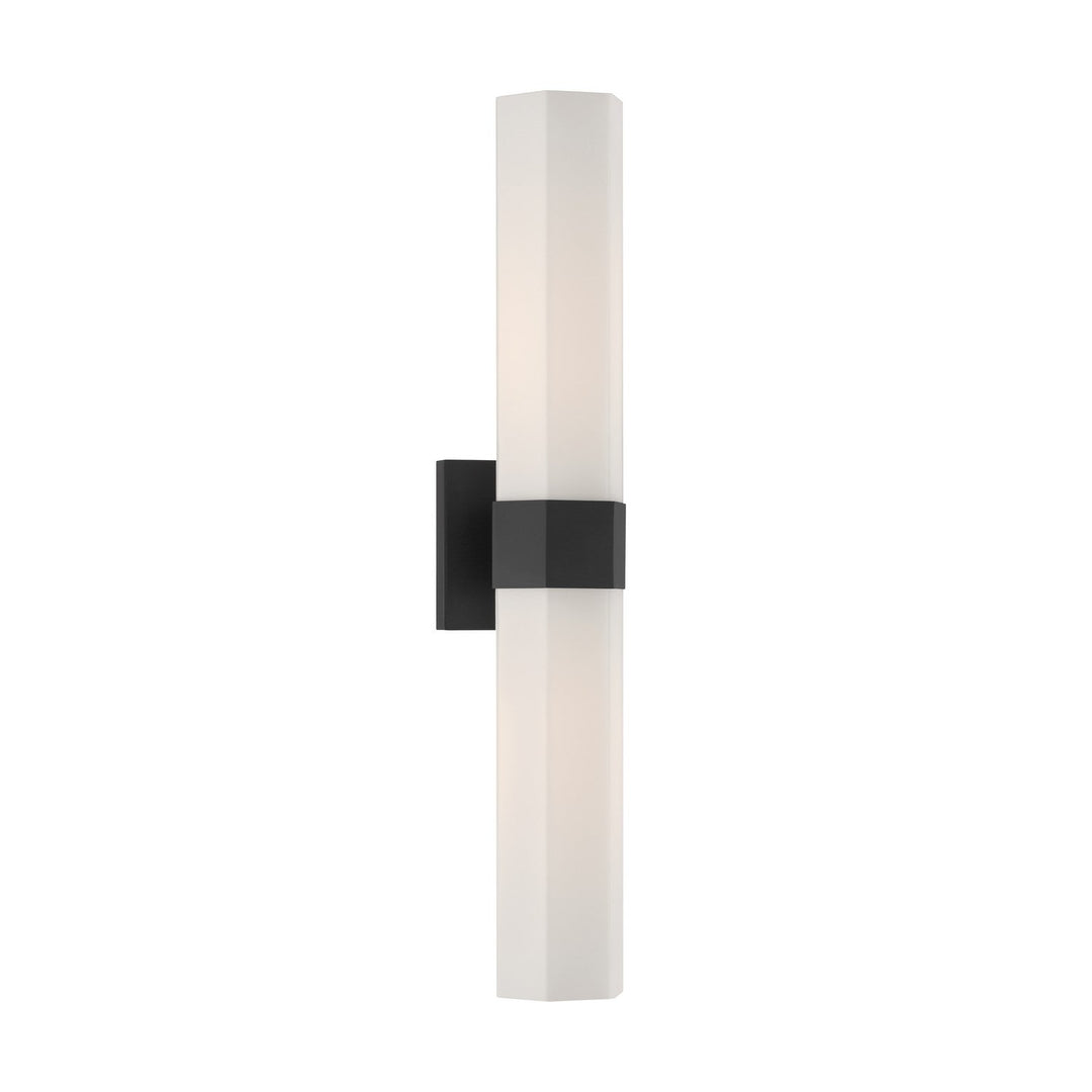 Delgada Two Light Bath Bar in Dark Matte Black Minka-Lavery