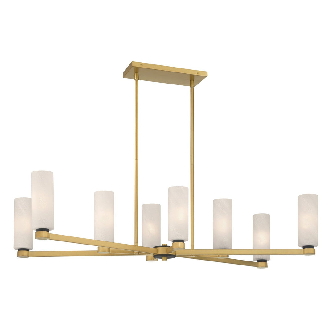 Wexmere Eight Light Linear Chandelier in Legacy Brass Minka-Lavery