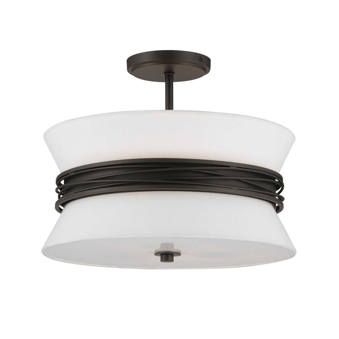 Dalvor Three Light Semi-Flush Mount in Dark Bronze Minka-Lavery