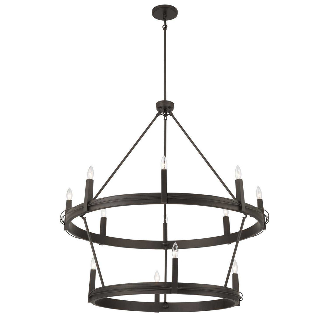 Dalvor 12 Light Pendant in Dark Bronze Minka-Lavery