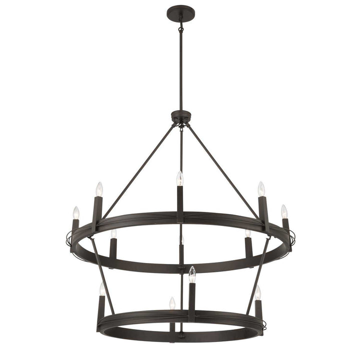 Dalvor 12 Light Pendant in Dark Bronze Minka-Lavery