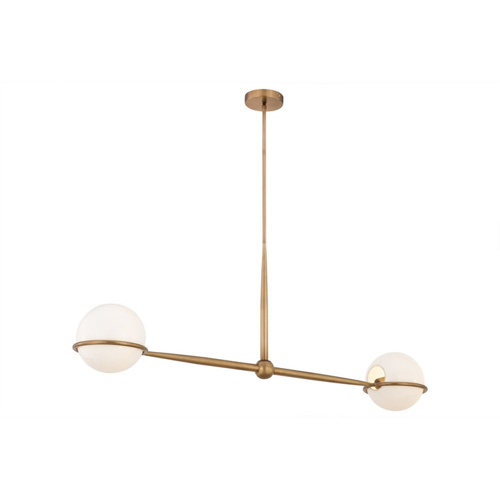 Orstyn Two Light Linear Chandelier in Legacy Brass Minka-Lavery