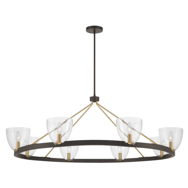 Noellea Eight Light Chandelier in Dark Bronze Minka-Lavery
