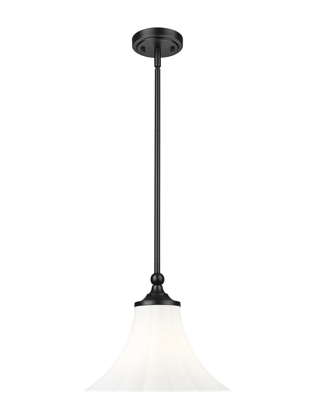 Z-Lite Canada - 1958P12-MB - One Light Pendant - Fleur - Matte Black