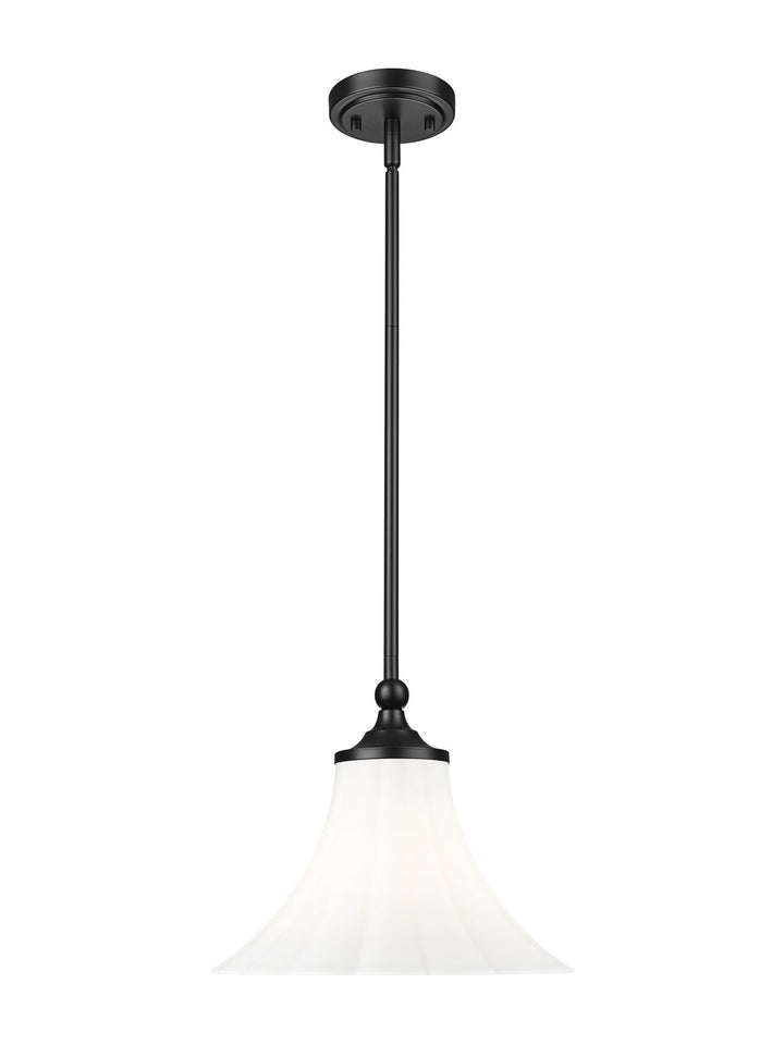 Z-Lite Canada - 1958P12-MB - One Light Pendant - Fleur - Matte Black