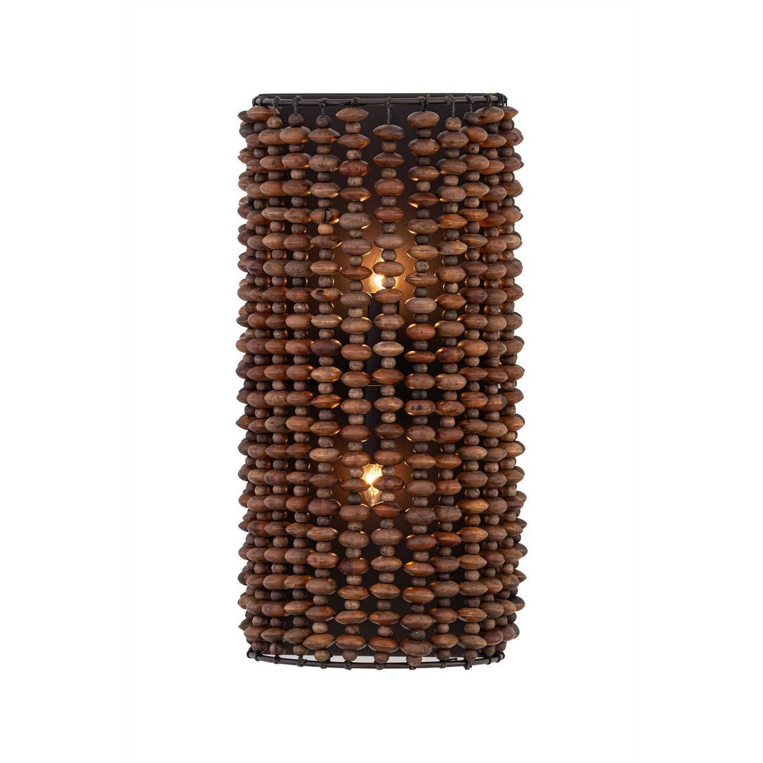 Beaudelle Two Light Wall Sconce in Dark Bronze Minka-Lavery