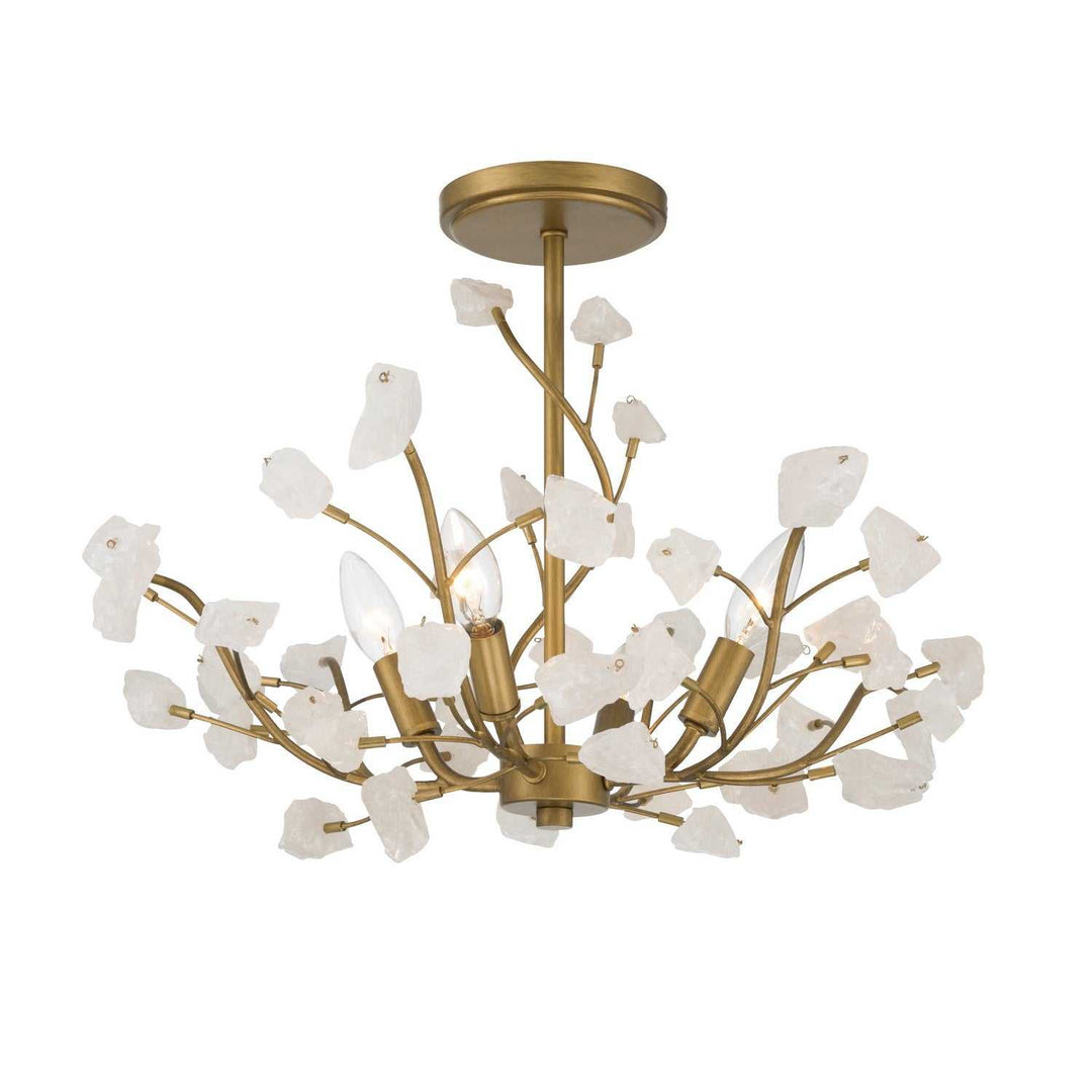 Ramus Five Light Semi-Flush Mount in Painted Legacy Brass Minka-Lavery