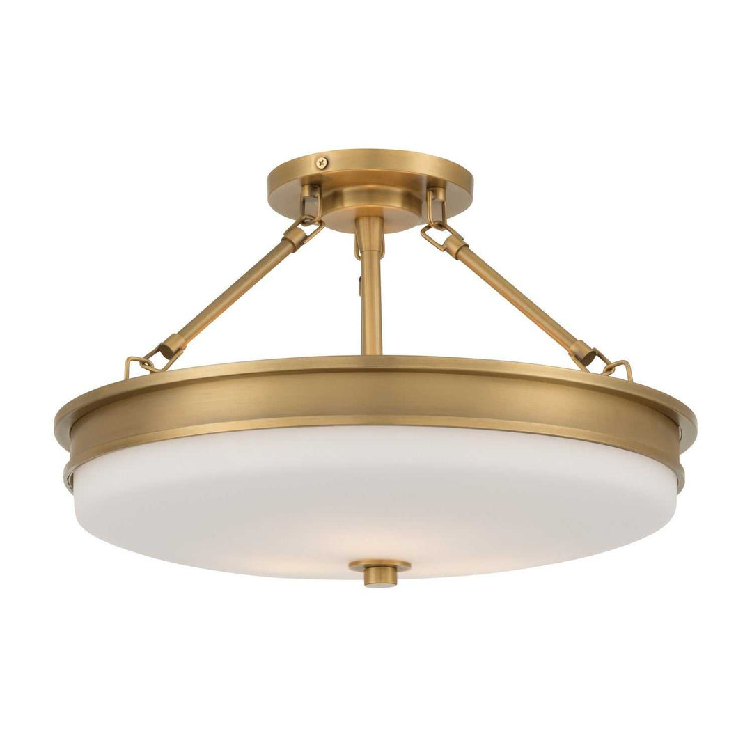 Halora Three Light Semi-Flush Mount in Legacy Brass Minka-Lavery