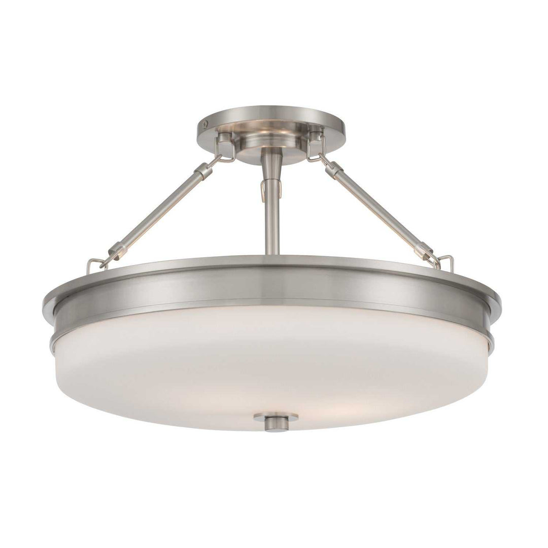 Halora Three Light Semi-Flush Mount in Brushed Nickel Minka-Lavery