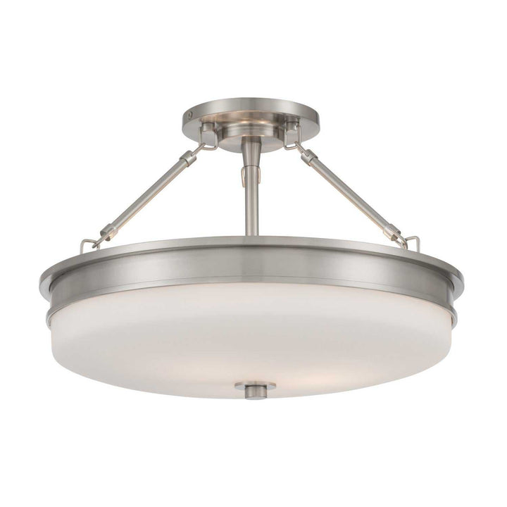 Halora Three Light Semi-Flush Mount in Brushed Nickel Minka-Lavery