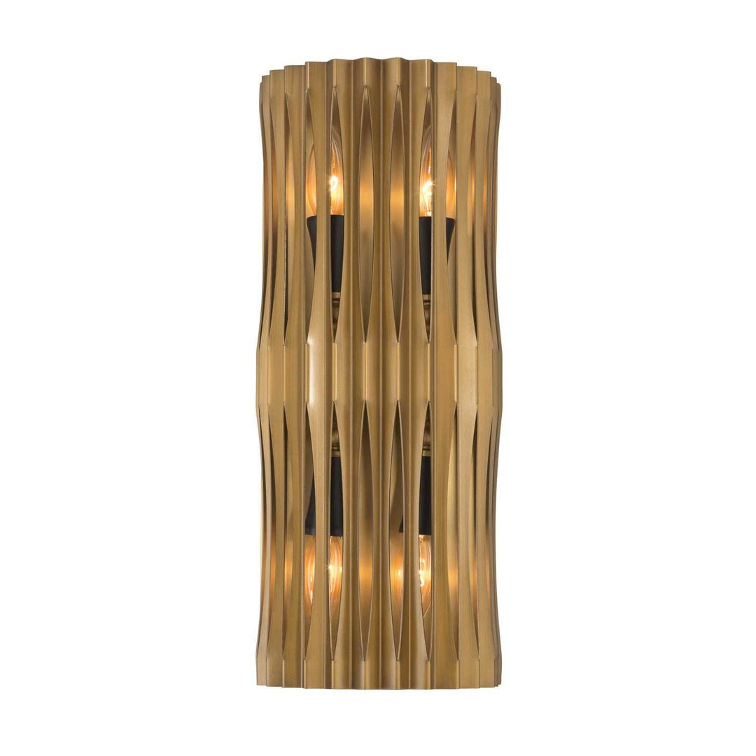 Aven Four Light Wall Sconce in Sand Coal Black Minka-Lavery