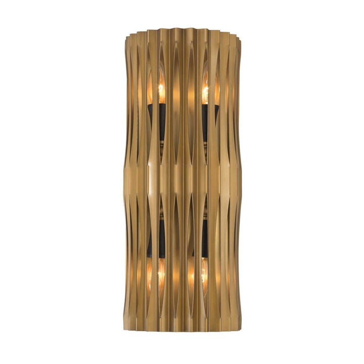 Aven Four Light Wall Sconce in Sand Coal Black Minka-Lavery
