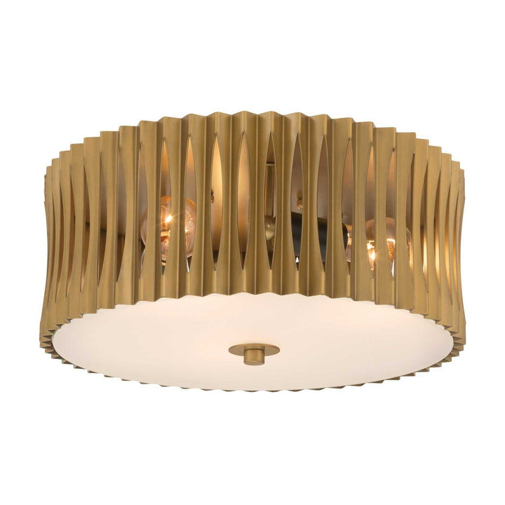 Aven Three Light Flush Mount in Sand Coal Black Minka-Lavery