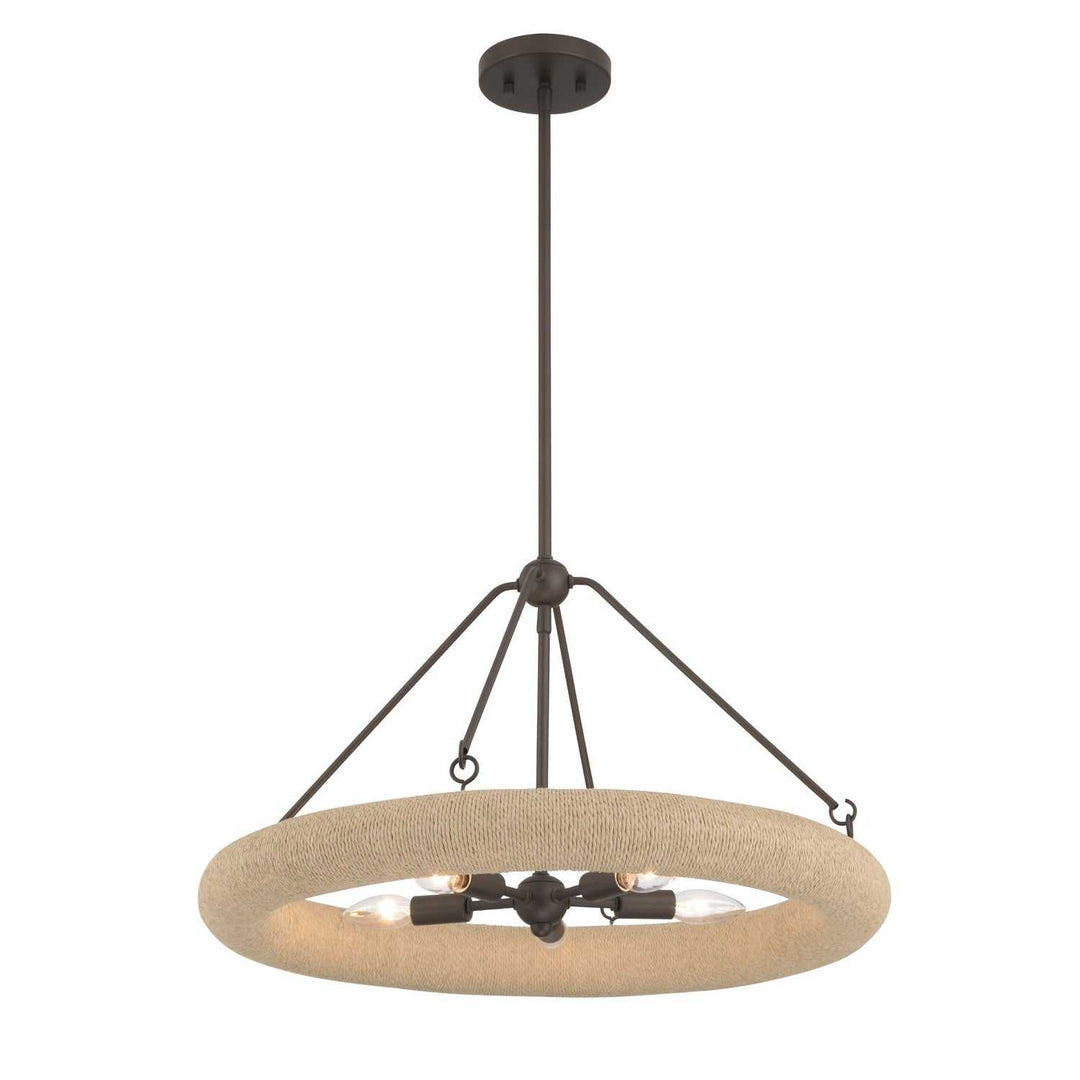 Aeris Five Light Pendant in Dark Bronze Minka-Lavery