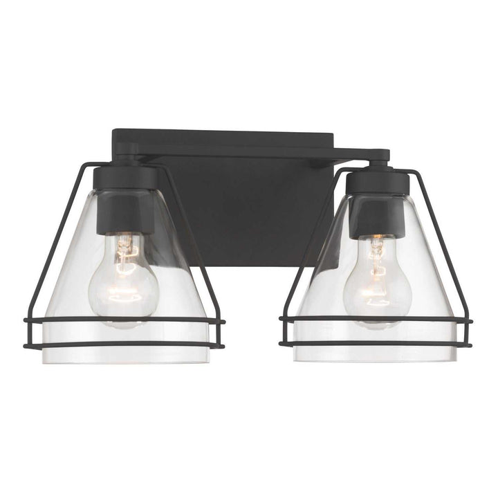 Lorenth Two Light Vanity in Dark Matte Black Minka-Lavery