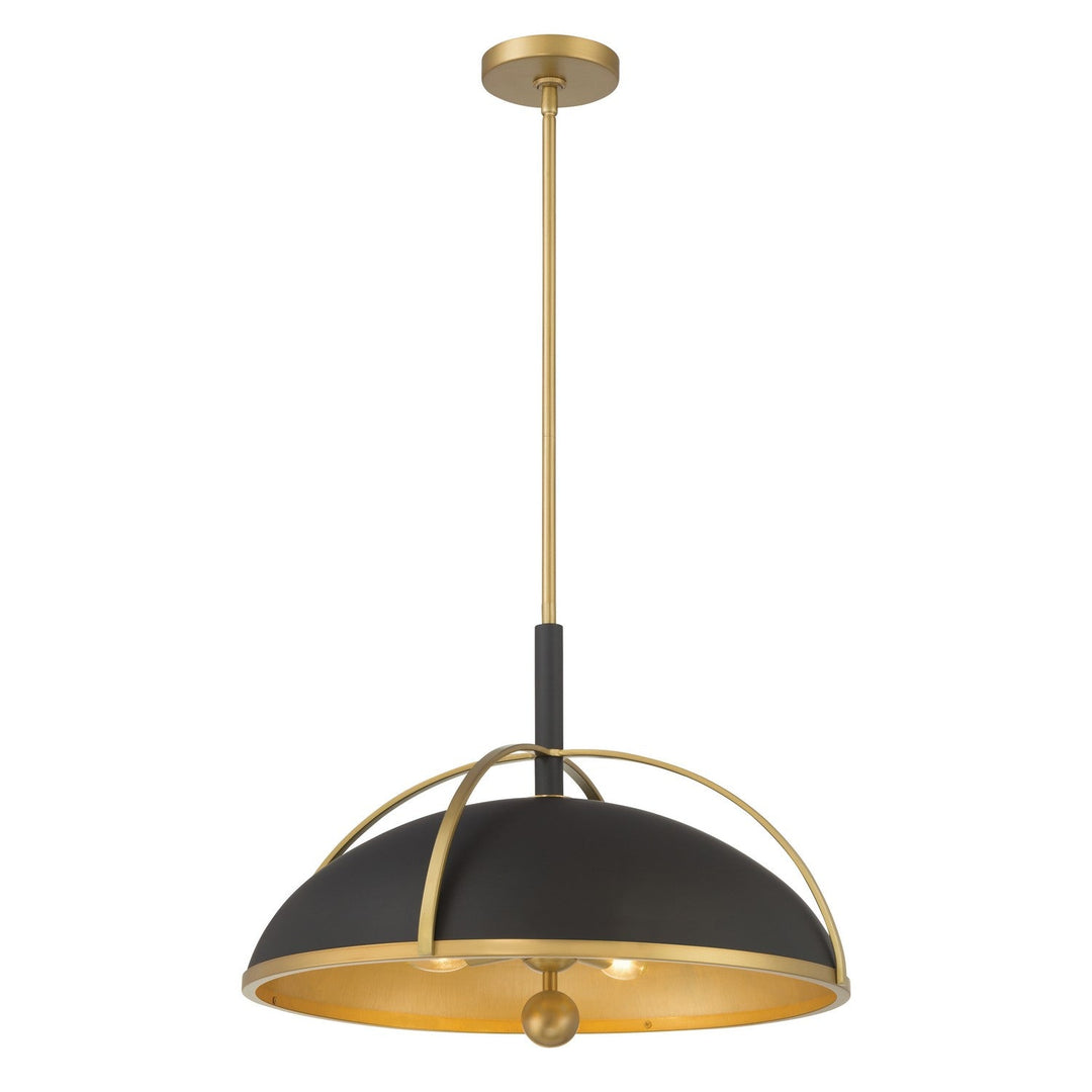 Yorkshire Four Light Pendant in Dark Matte Black Minka-Lavery
