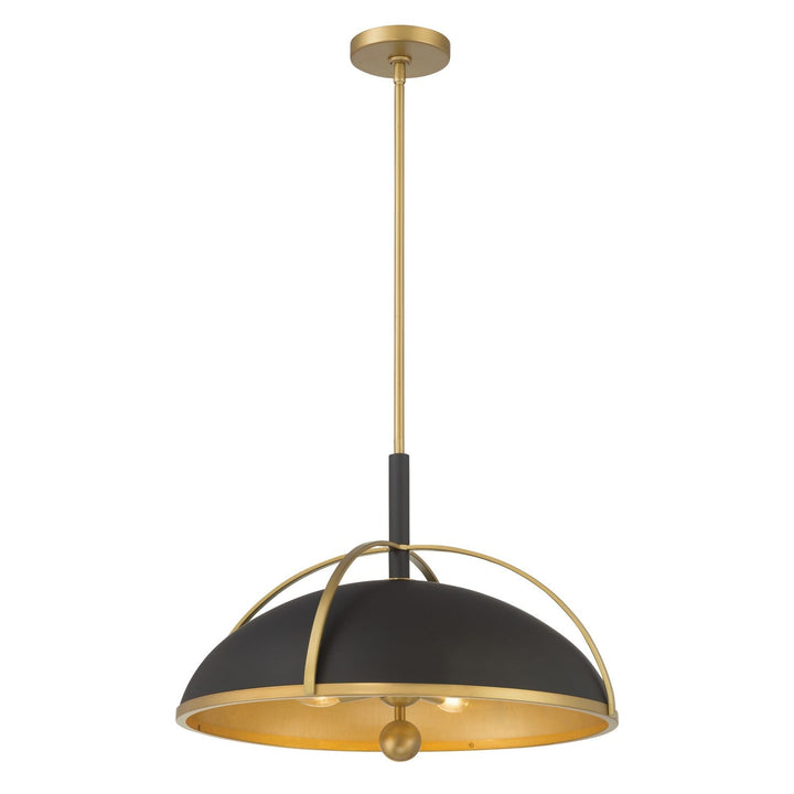 Yorkshire Four Light Pendant in Dark Matte Black Minka-Lavery