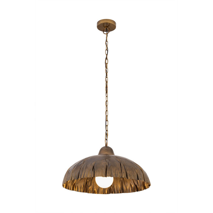 Zinnia One Light Pendant in Antique Brass Minka-Lavery