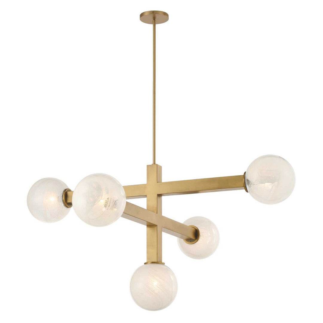 Narra Five Light Chandelier in Legacy Brass Minka-Lavery