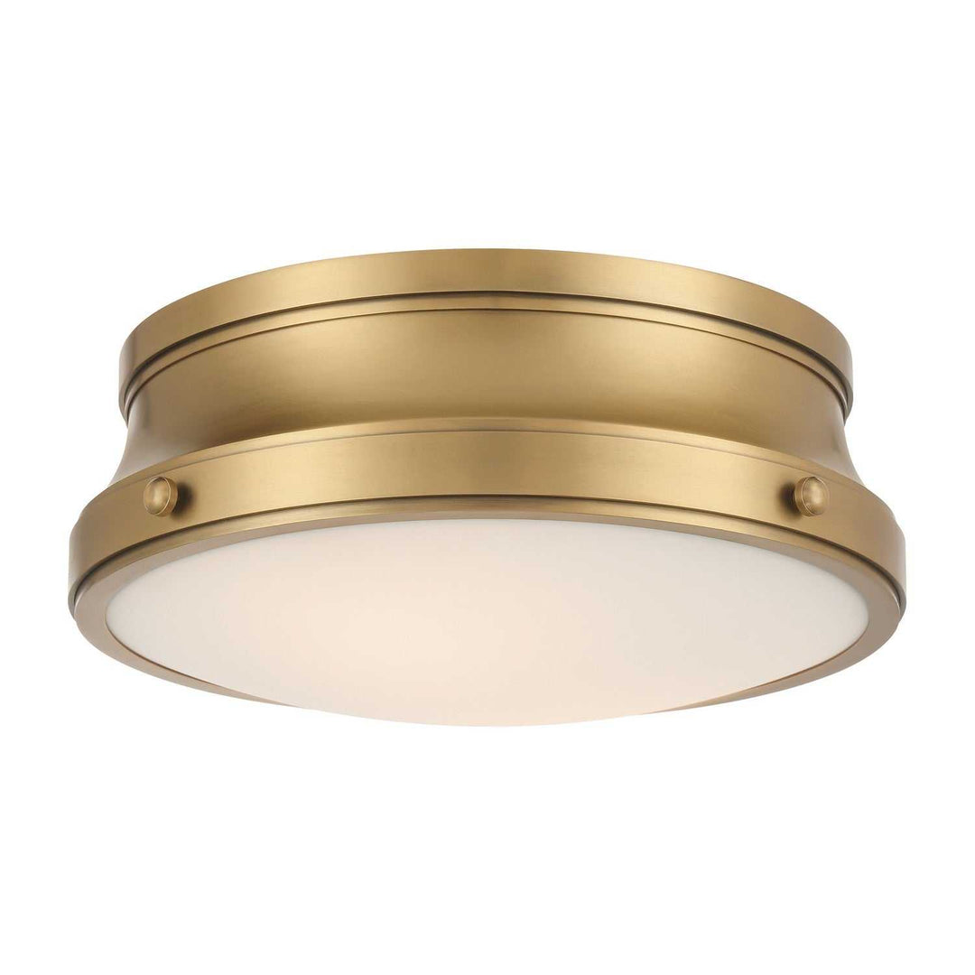Purelight Two Light Flush Mount in Legacy Brass Minka-Lavery