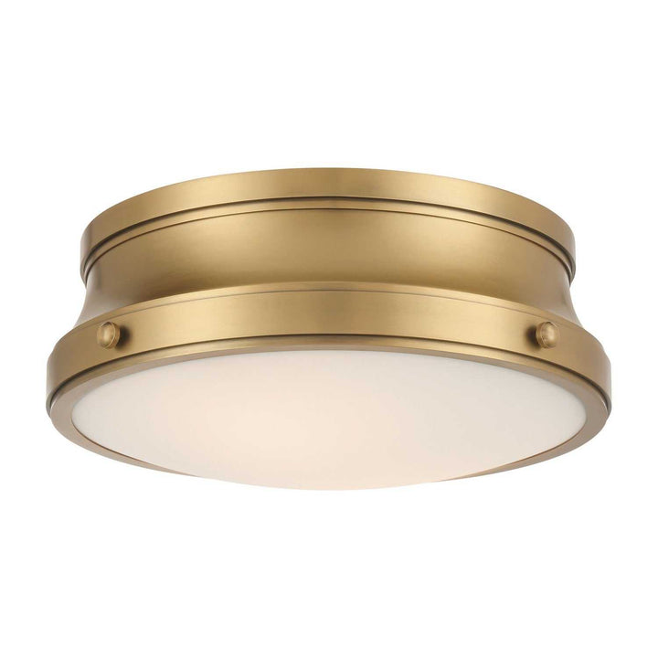 Purelight Two Light Flush Mount in Legacy Brass Minka-Lavery