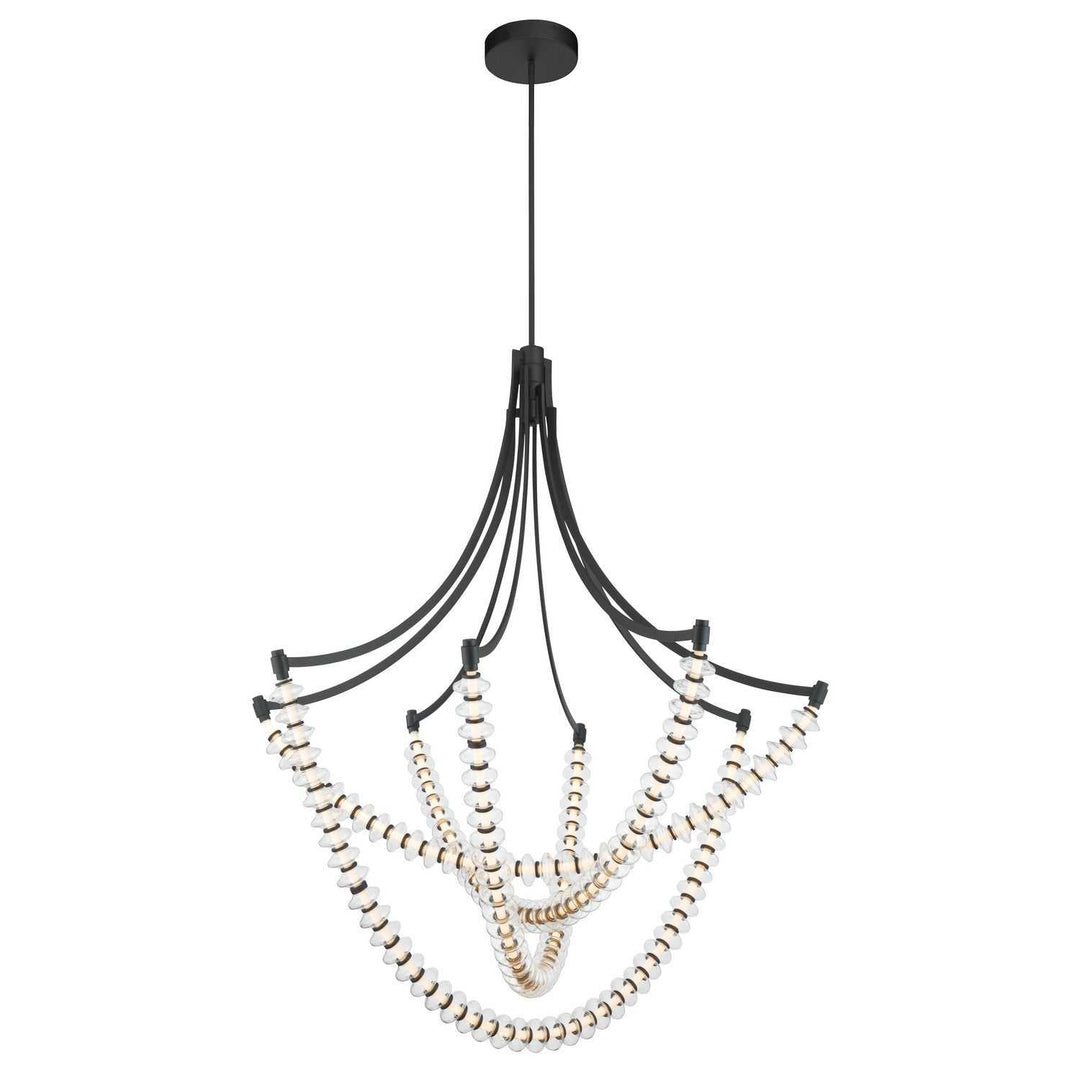 Pearl LED Chandelier in Dark Matte Black Minka-Lavery